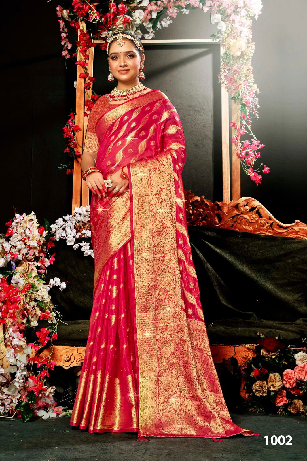 Darpan Saroski Vol 1 By Saroj Organza Designer Sarees Wholesale Shop In Surat